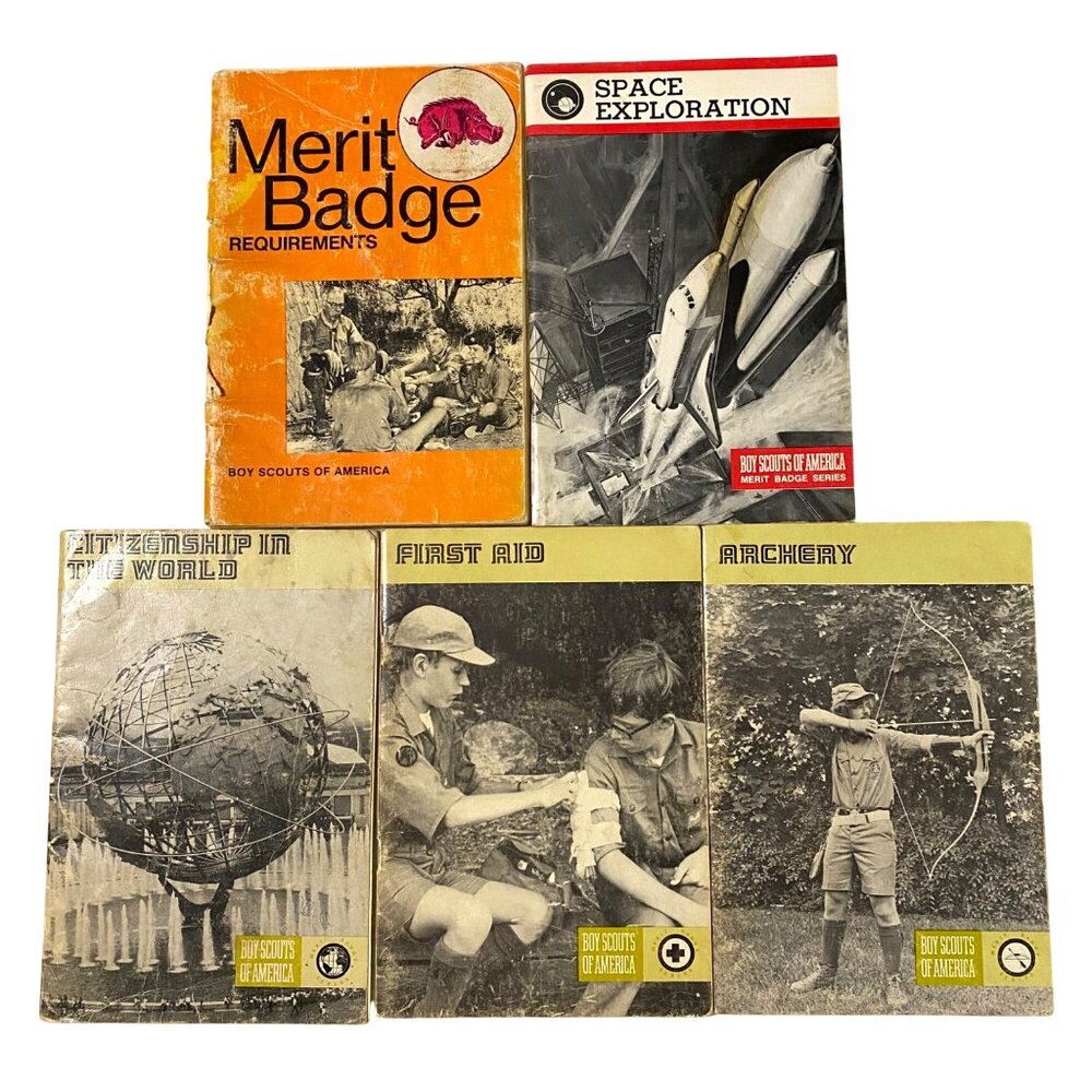 Vintage‎ 70s Boy Scouts of America Booklet Merit Badge Series Lot of 5 Paperback